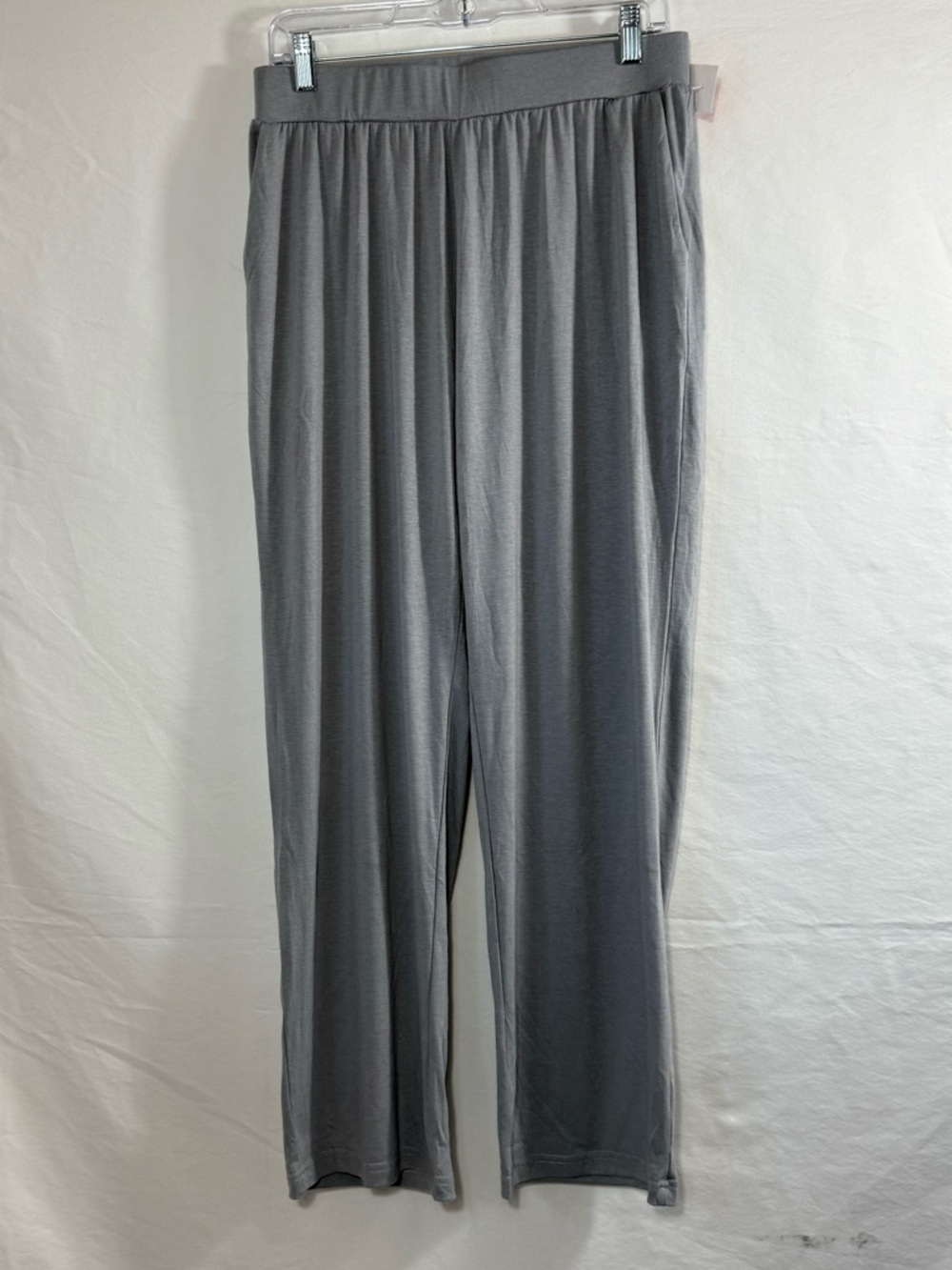 Hukoy Wide Leg Pull-On Pants in Gray